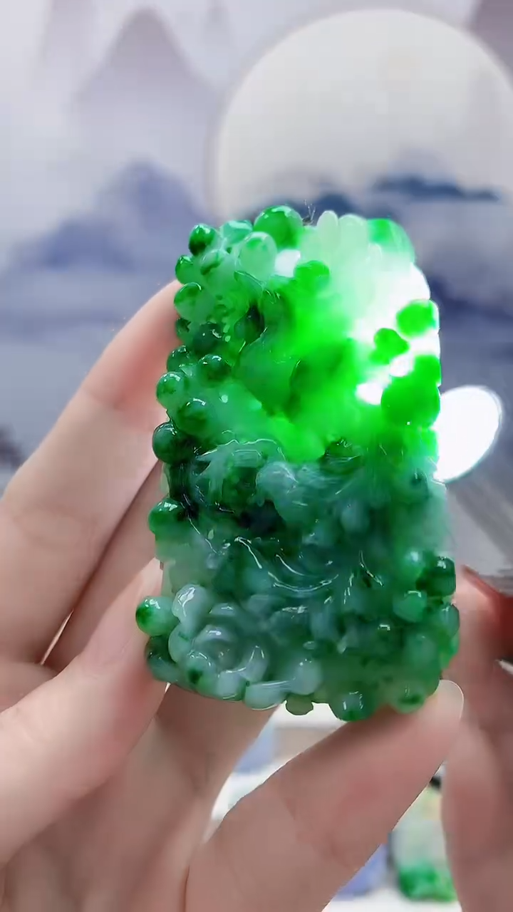 未镶嵌定制翡翠5160ry-毛货挂件82