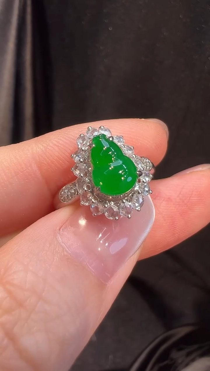 18K金镶嵌戒指翡翠L6戒指