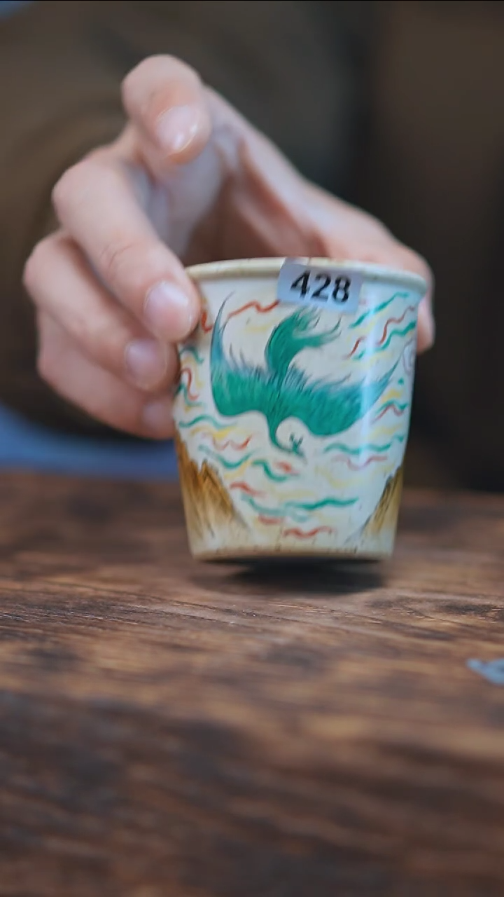 【闪购商品】428景德镇手绘青鸟单杯