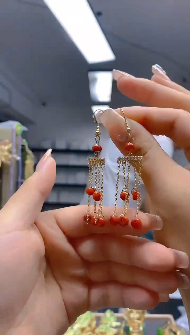 【闪购商品】翡翠耳饰合金176翡翠耳钩