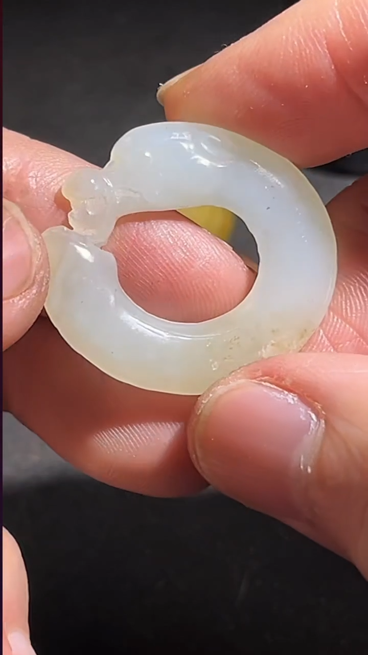 颈饰未镶嵌和田玉pz1205-66龙环