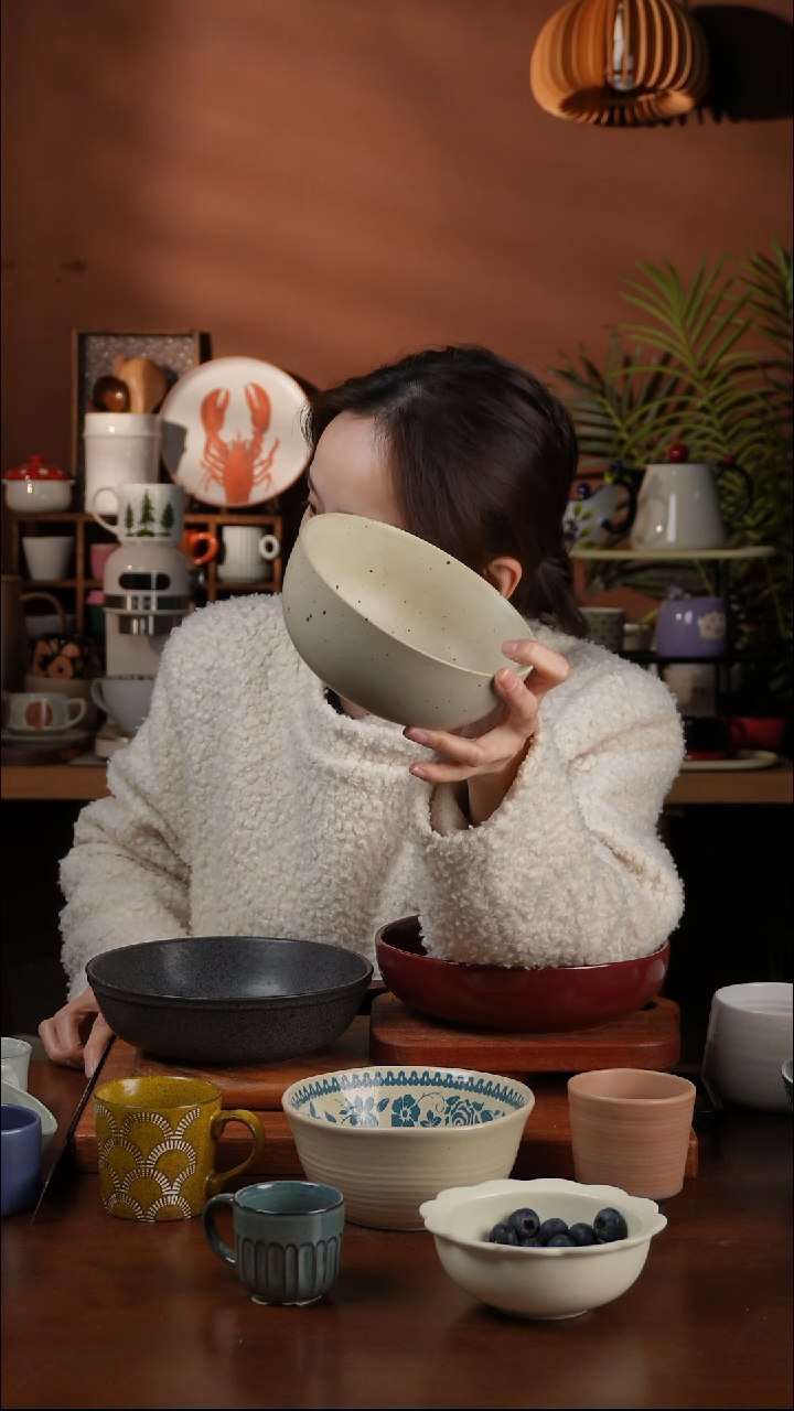 【闪购商品】碗6寸窑变麻点面碗 微瑕 凑满20发货