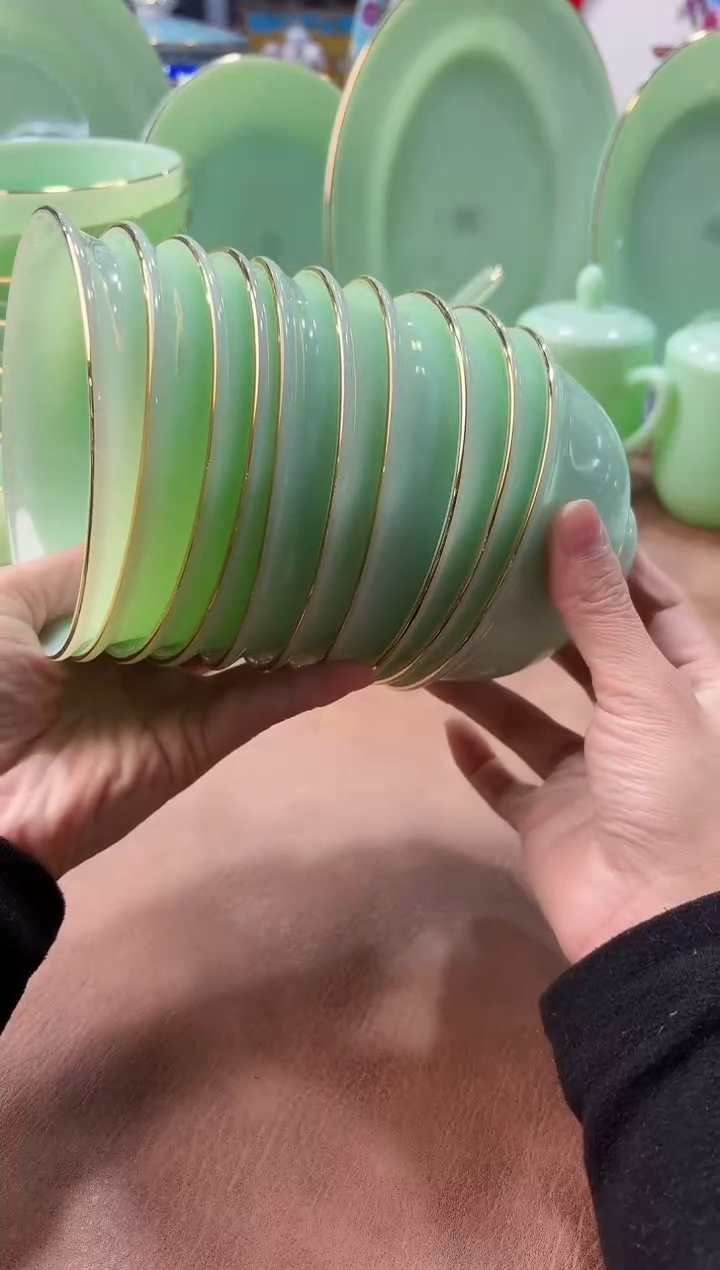 玉瓷 4.5英寸饭碗10个景德镇陶瓷 