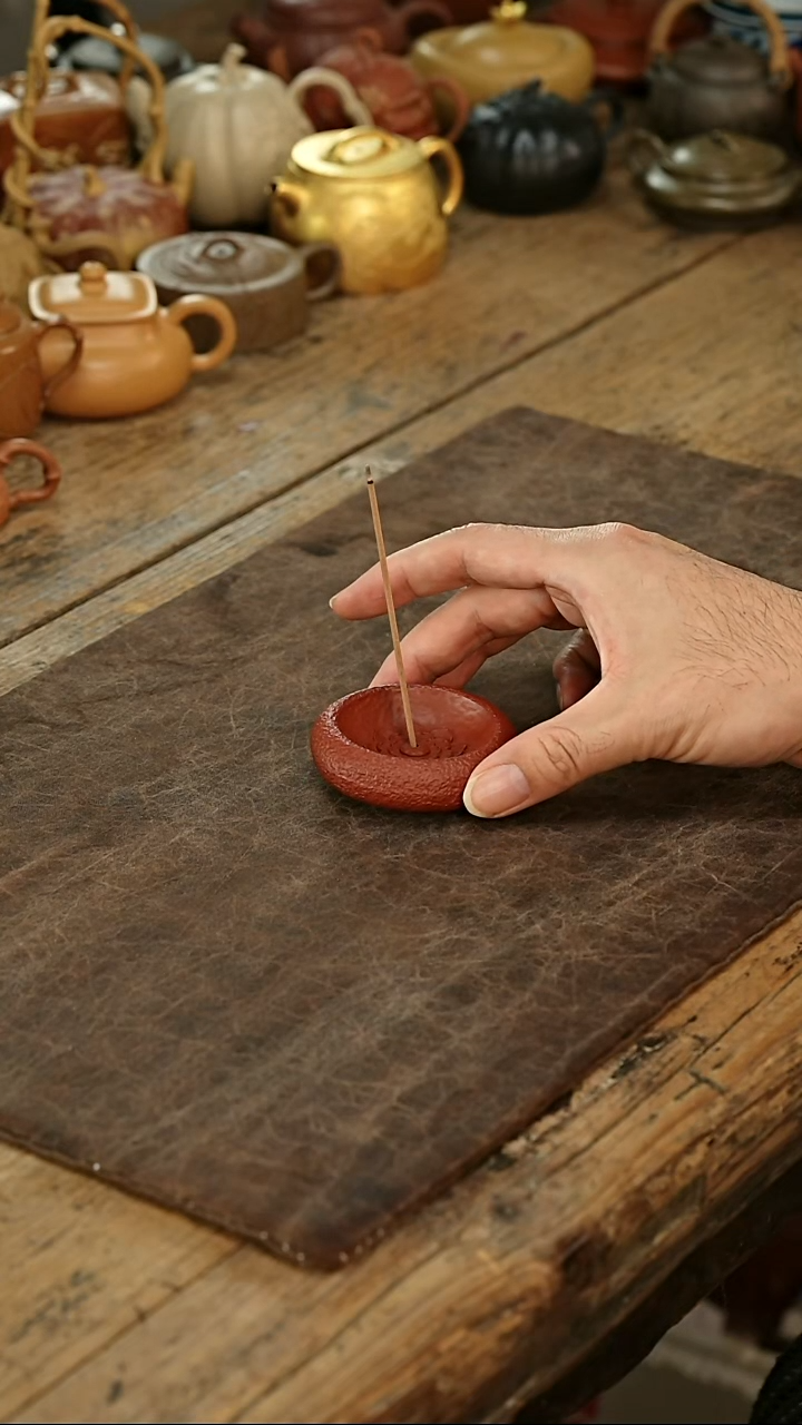 茶壶紫砂莲台香插