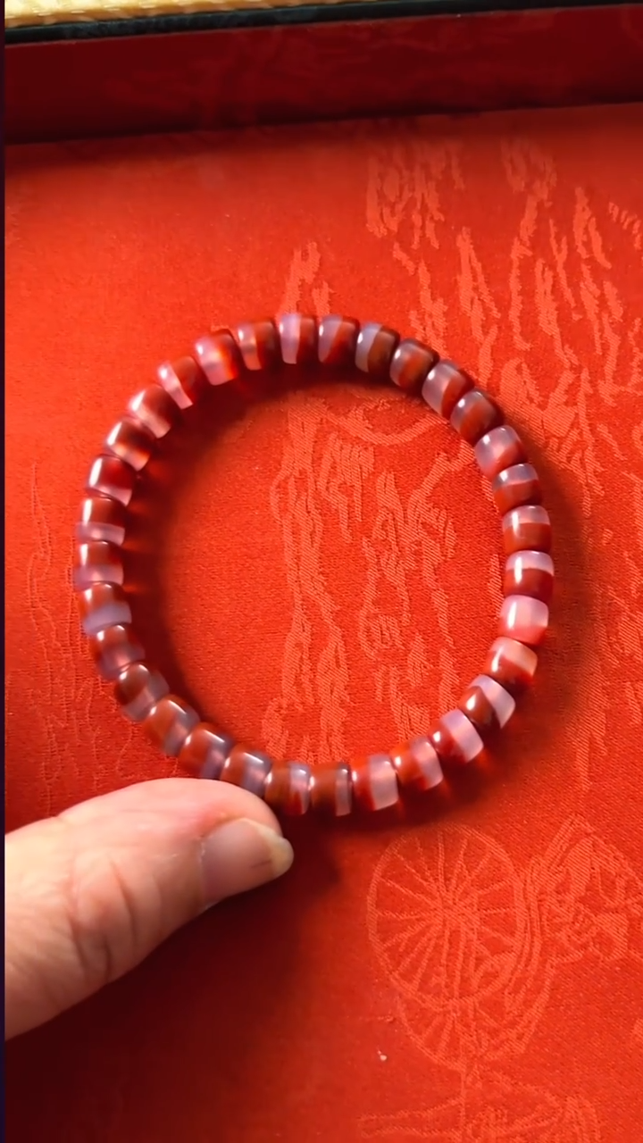 未镶嵌手串南红玛瑙最****a冰飘直切手串