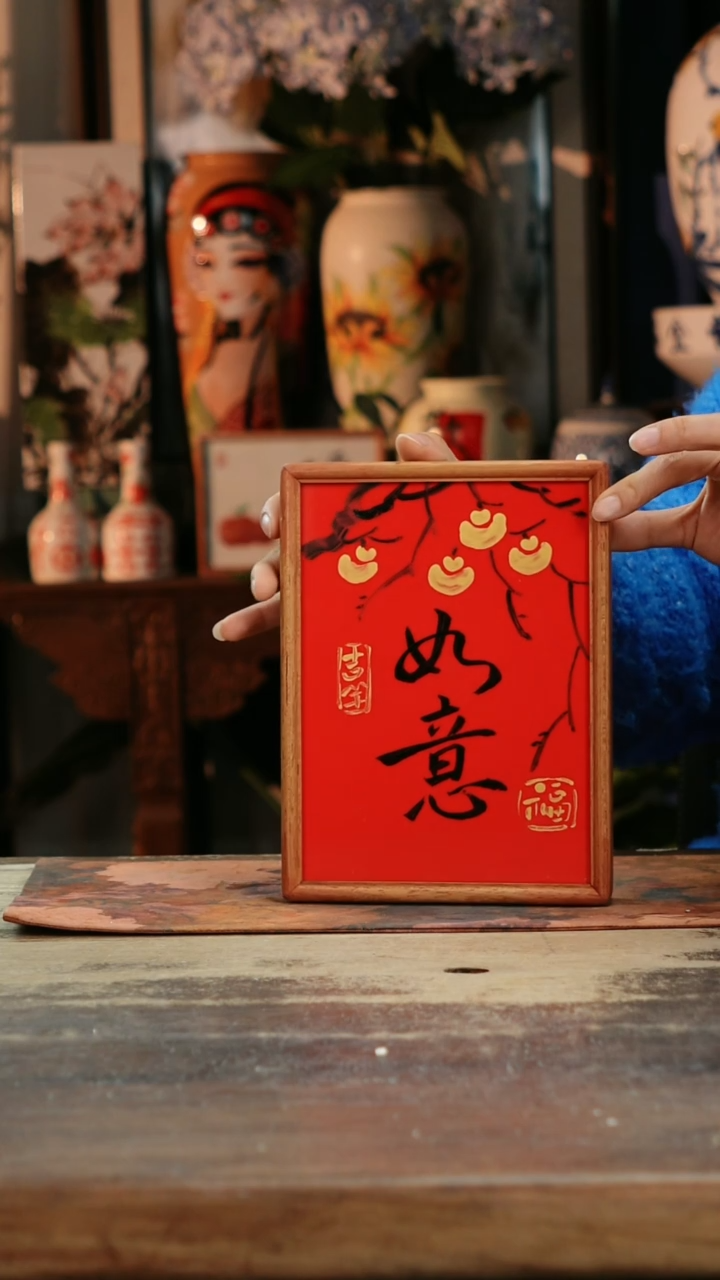 【闪购商品】瓷片景德镇纯手工釉下彩精品花瓶