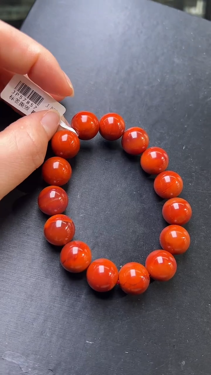 未镶嵌手串南红玛瑙瓦西南红手串15mm+ JP57857