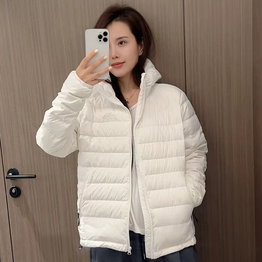 【真羽绒】2025白鸭绒羽绒服排骨轻薄防水连帽短款百搭冬季外套女