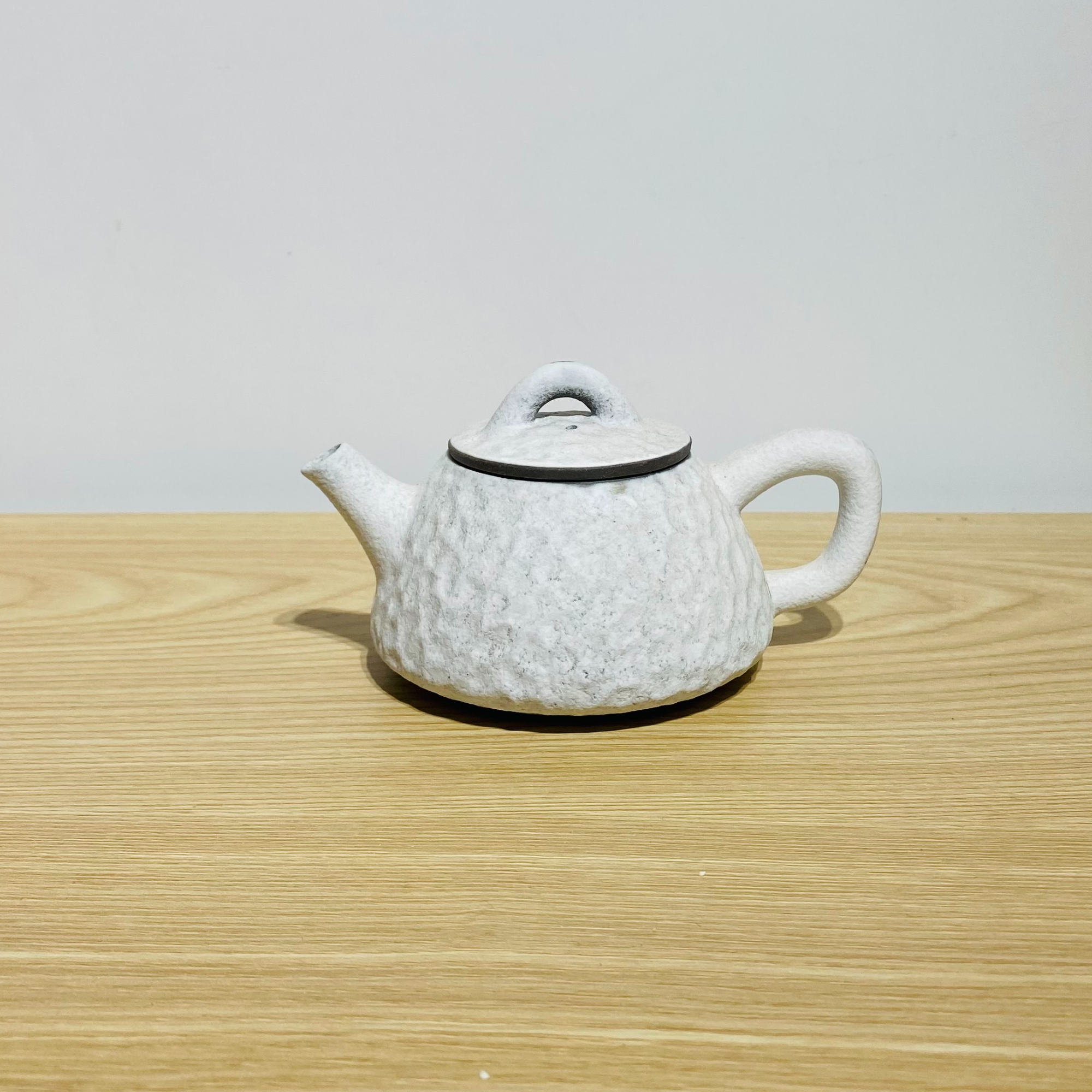 锤纹纯白居家石瓢壶