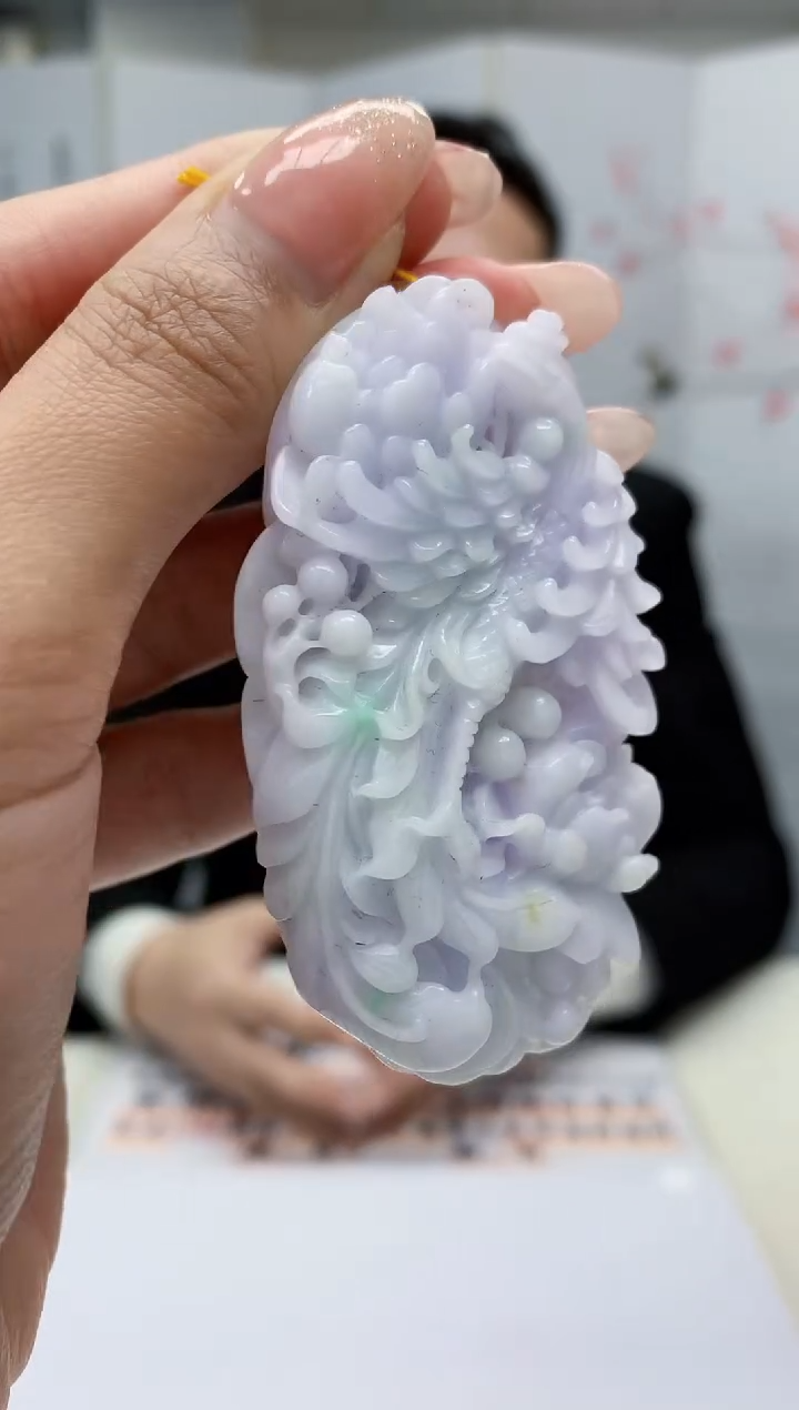 【闪购商品】定制翡翠未镶嵌5155MM-毛货挂件86