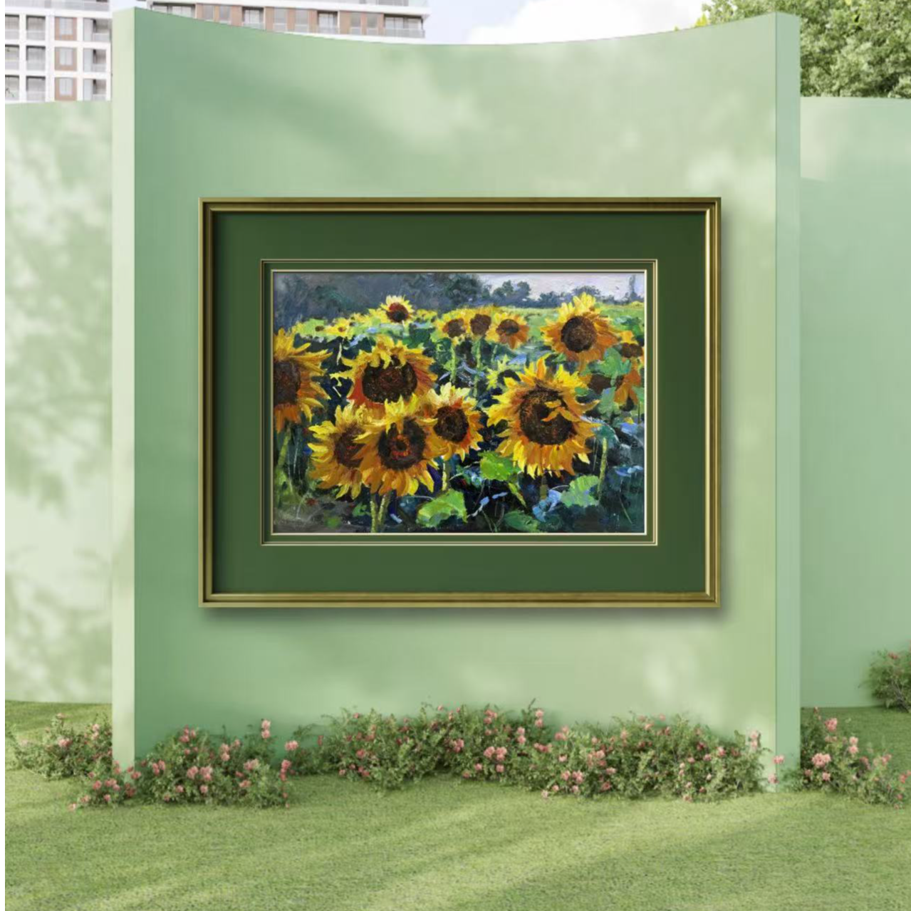 高档精品油画-手绘风景布面-70*100cm横-装饰收藏悬挂