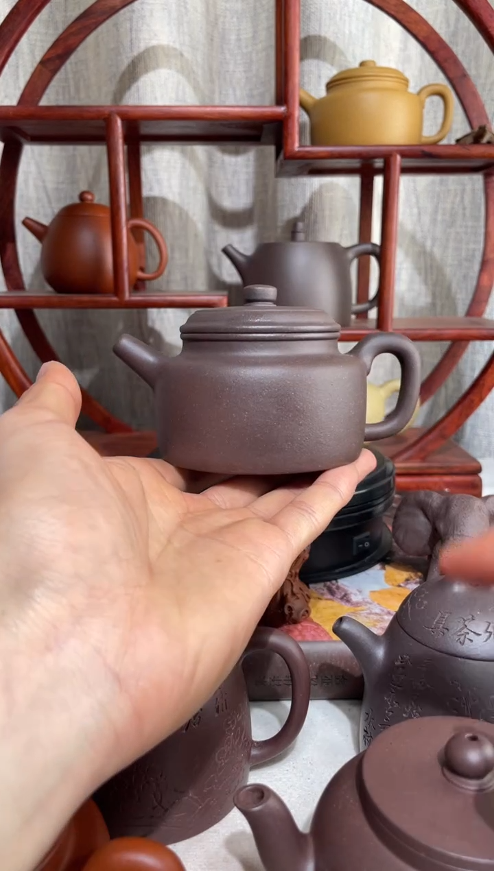 【闪购商品】紫砂茶壶台西底板紫泥大亨德钟170cc