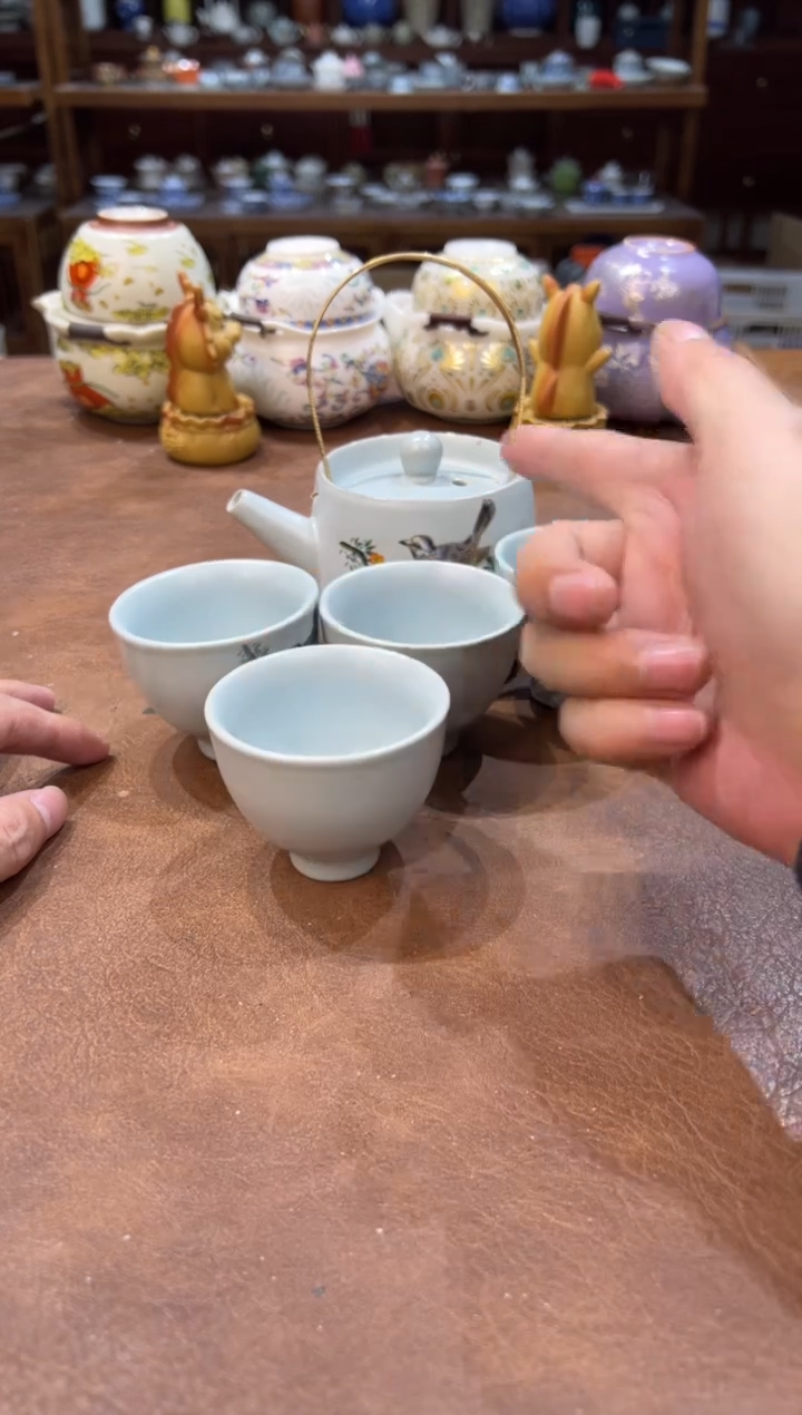 真的很便宜超好看会开片的旅行茶具