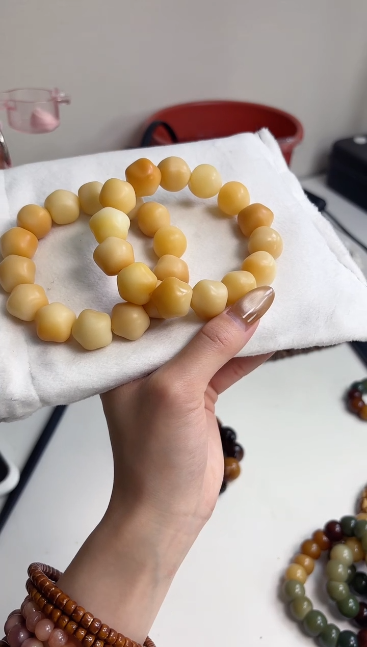 手串菩提根/象牙果沐g41干磨五角星17mm手串