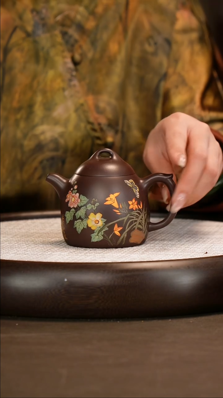 茶壶紫砂【鲍宜明】紫泥秦权 240cc