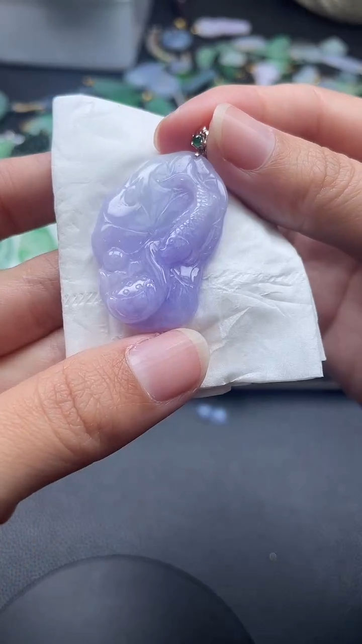 【闪购商品】翡翠颈饰18K金镶嵌翡翠