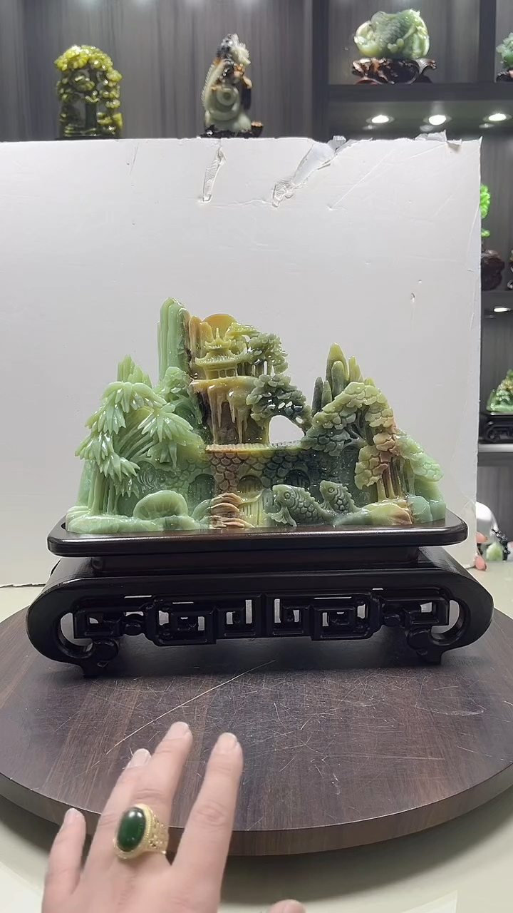 玉何****]山水摆件家摆件