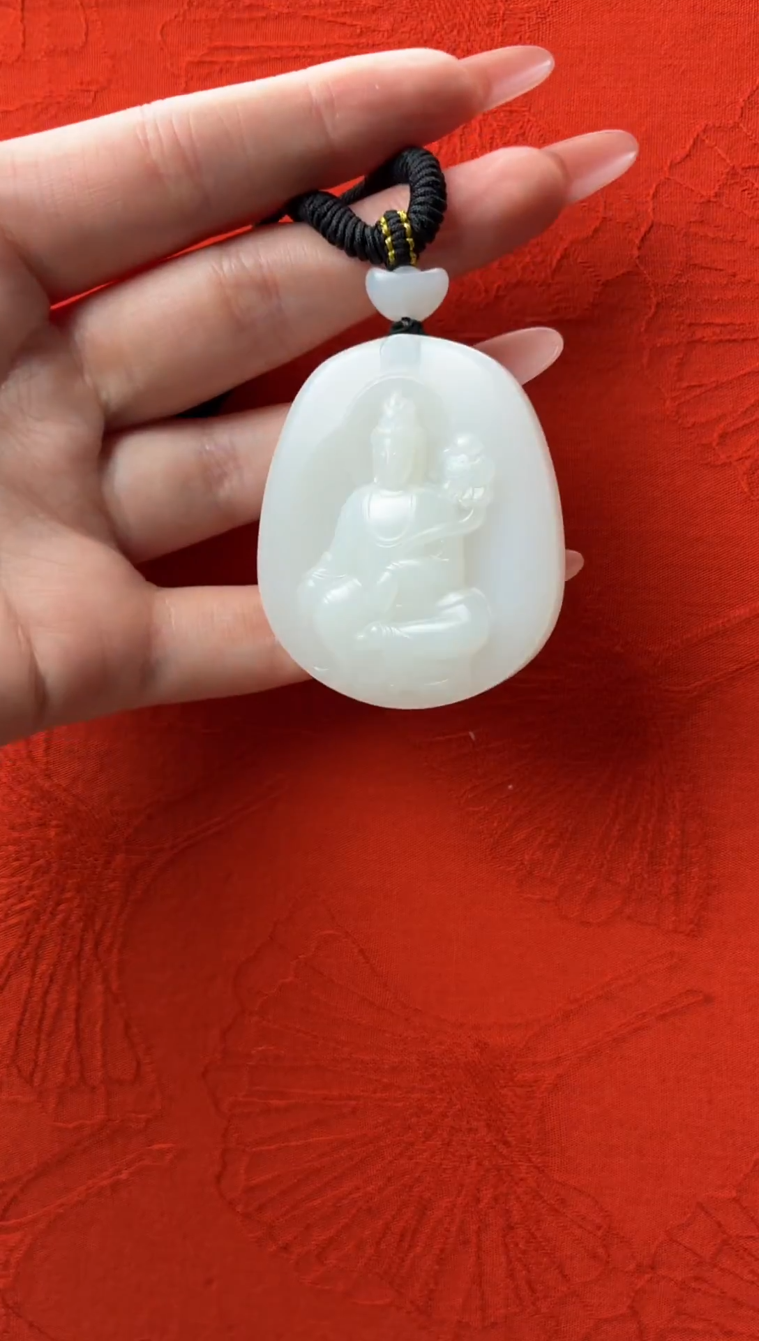 未镶嵌和田玉挂件观音