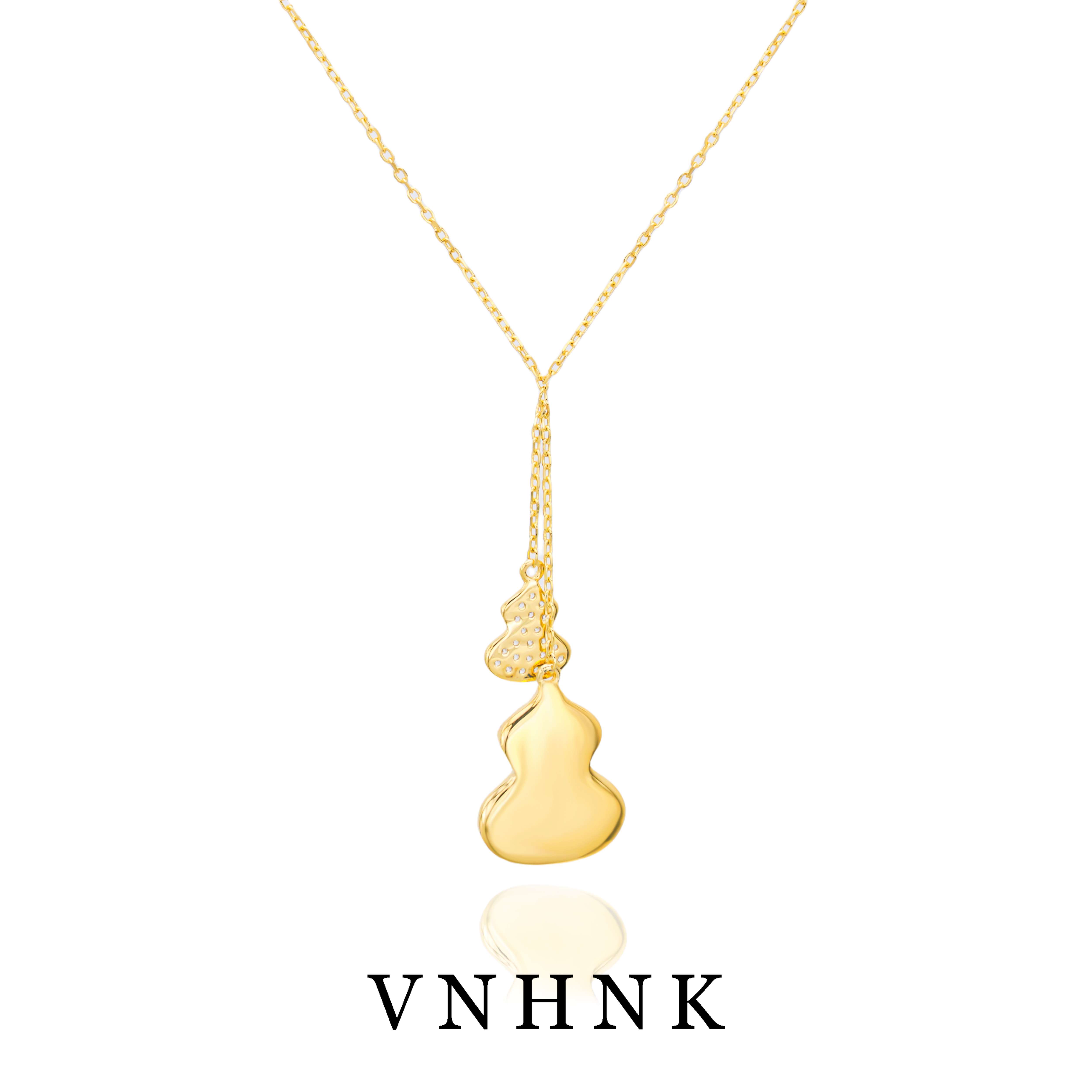 坠链均925银合成锆石 美可儿  T676  金色（43cm）时尚简约气质项链