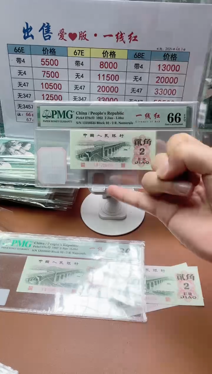 【闪购商品】2角一线红PMG66分无47不挑号