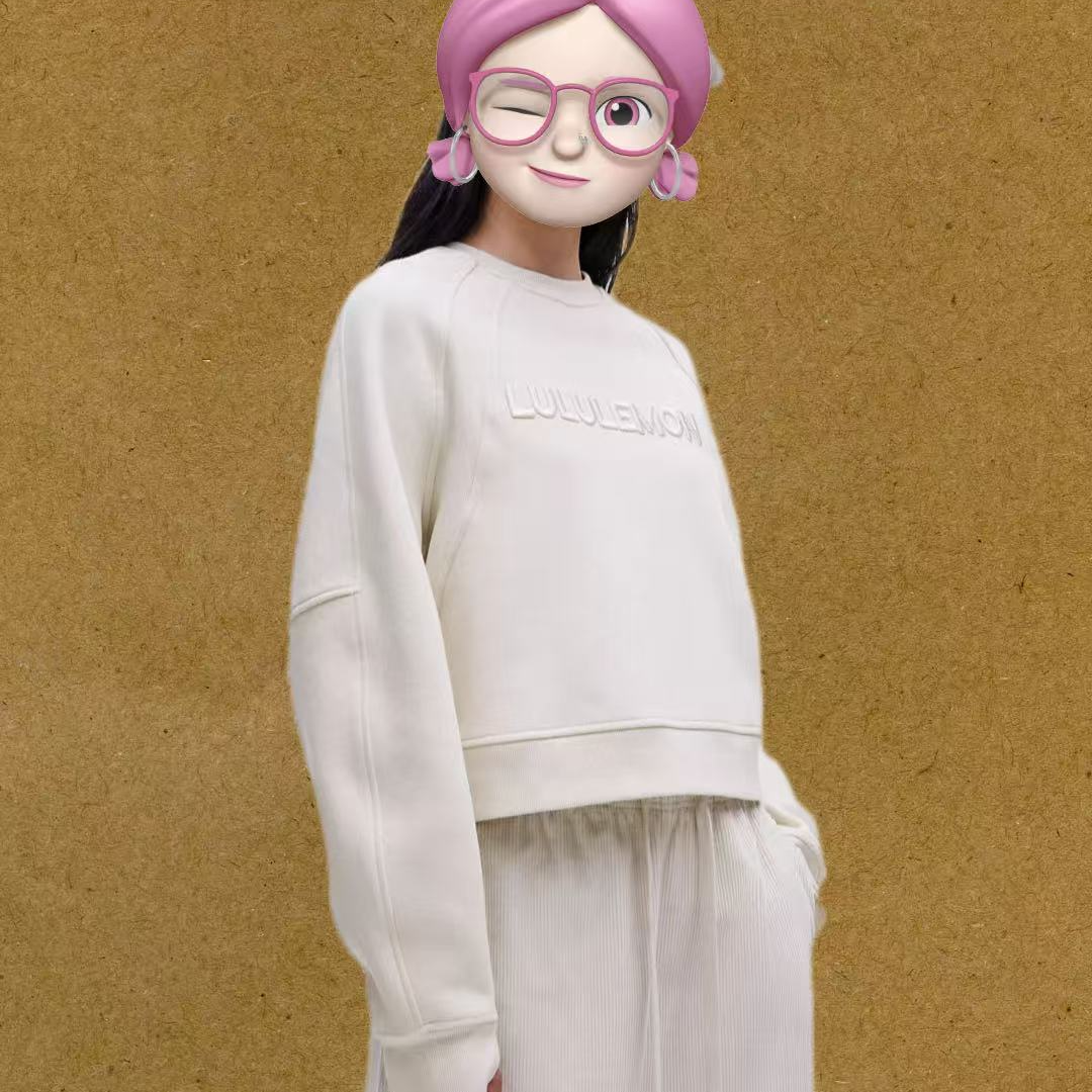 lululemon/露露乐蒙 Scuba Wordmark宽松版字母套头卫衣/BONE