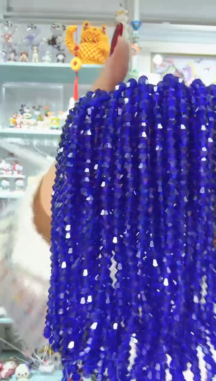 玻璃29132卡6水晶尖10条克莱因蓝