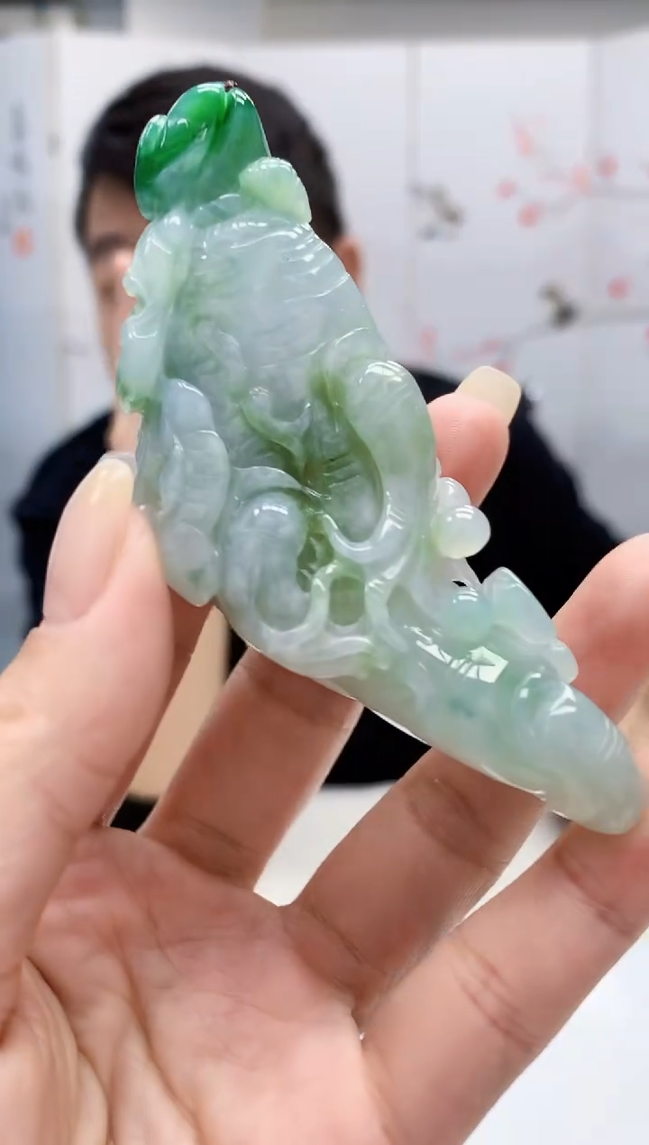 【闪购商品】定制翡翠未镶嵌4925lr-毛货挂件47