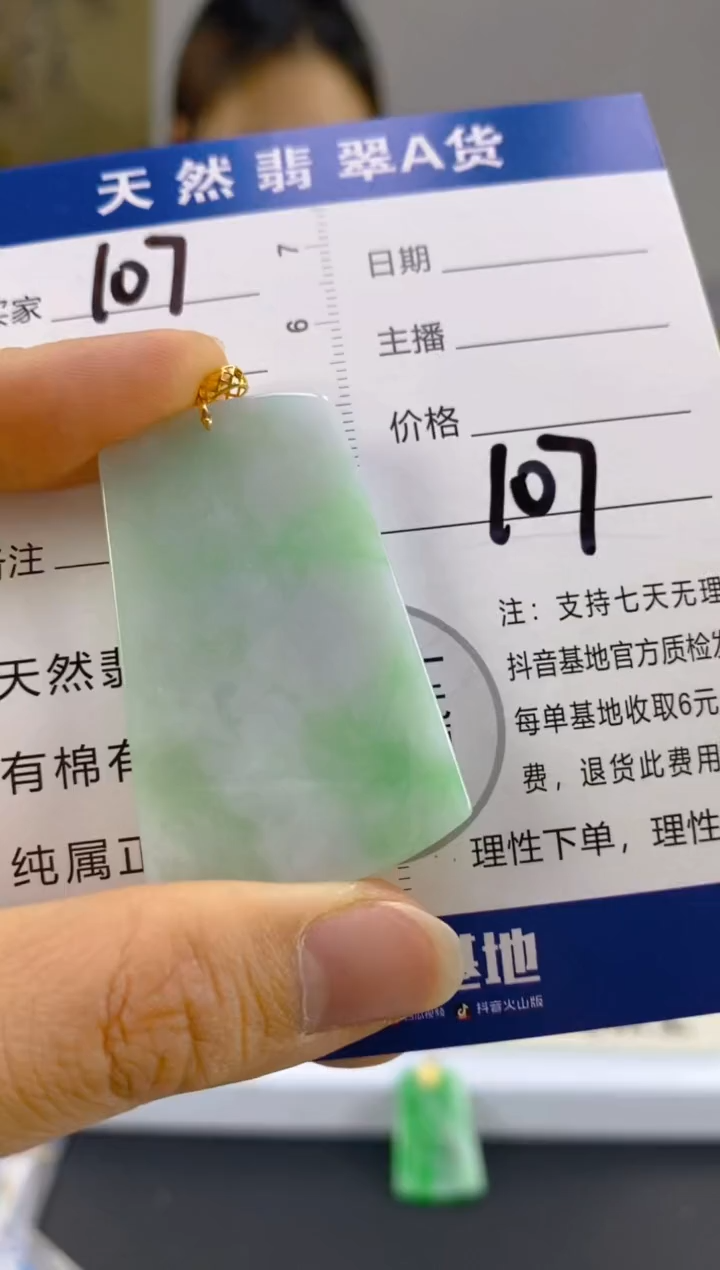 【闪购商品】翡翠颈饰18K金镶嵌天然A货翡翠