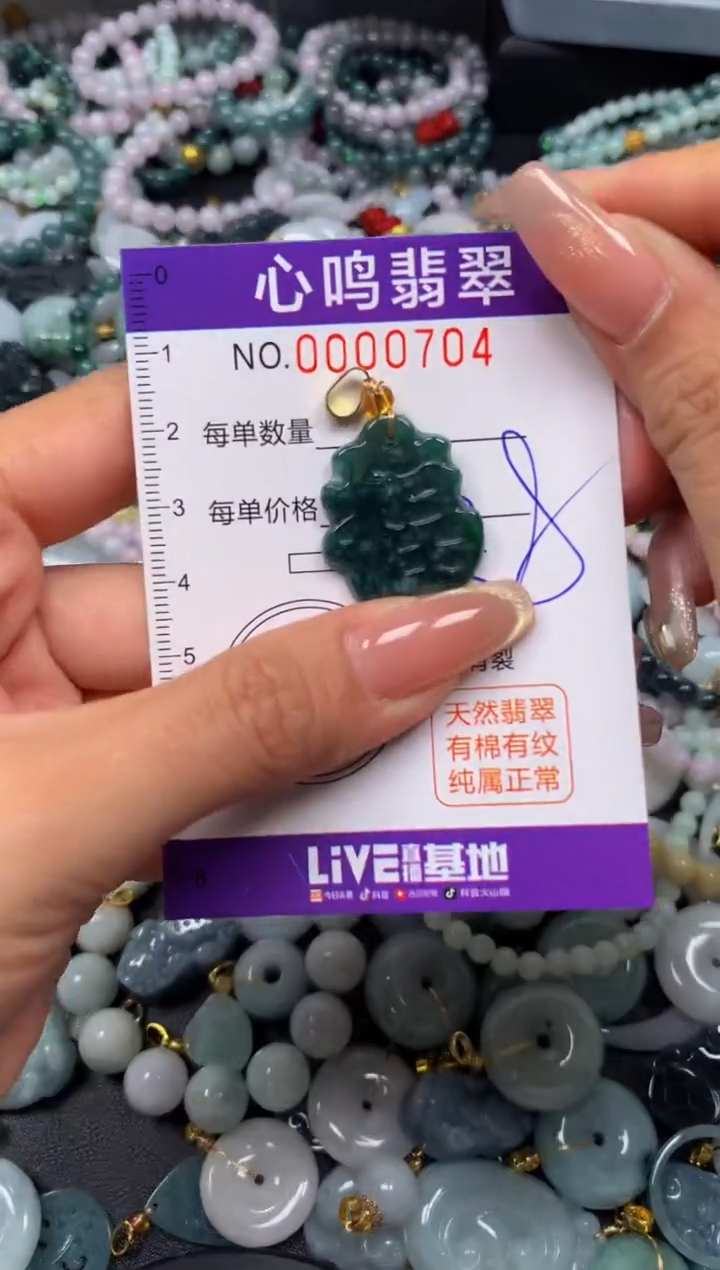 翡翠未镶嵌颈饰闪购00704