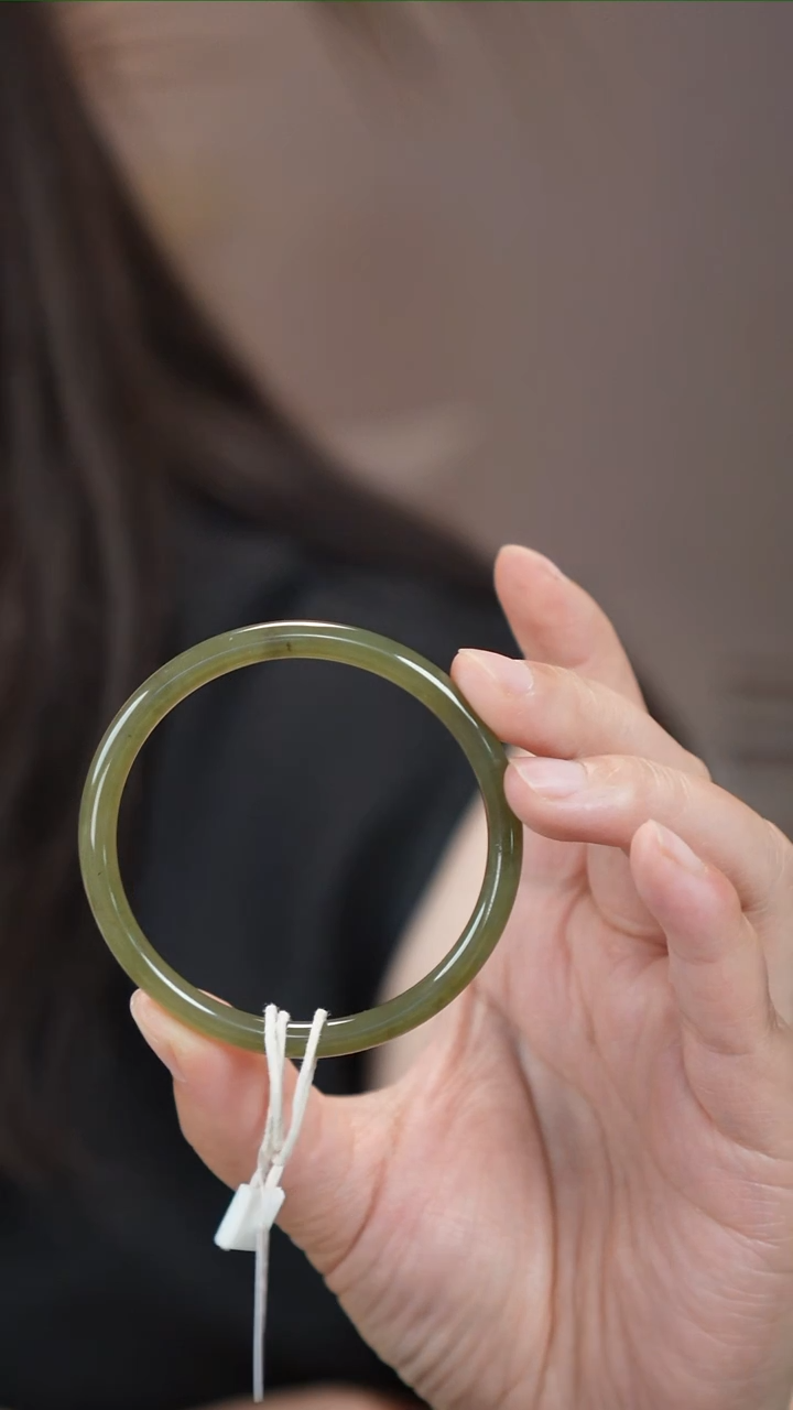 和田玉手镯未镶嵌43【柚子来啦】和田玉拍一发一55