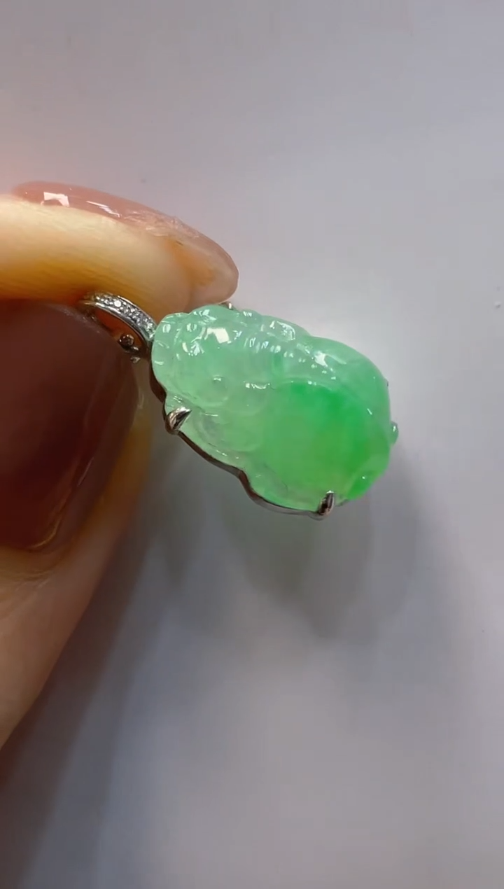 【闪购商品】翡翠18K金镶嵌吊坠(不含链)不含链多样性团购发一件