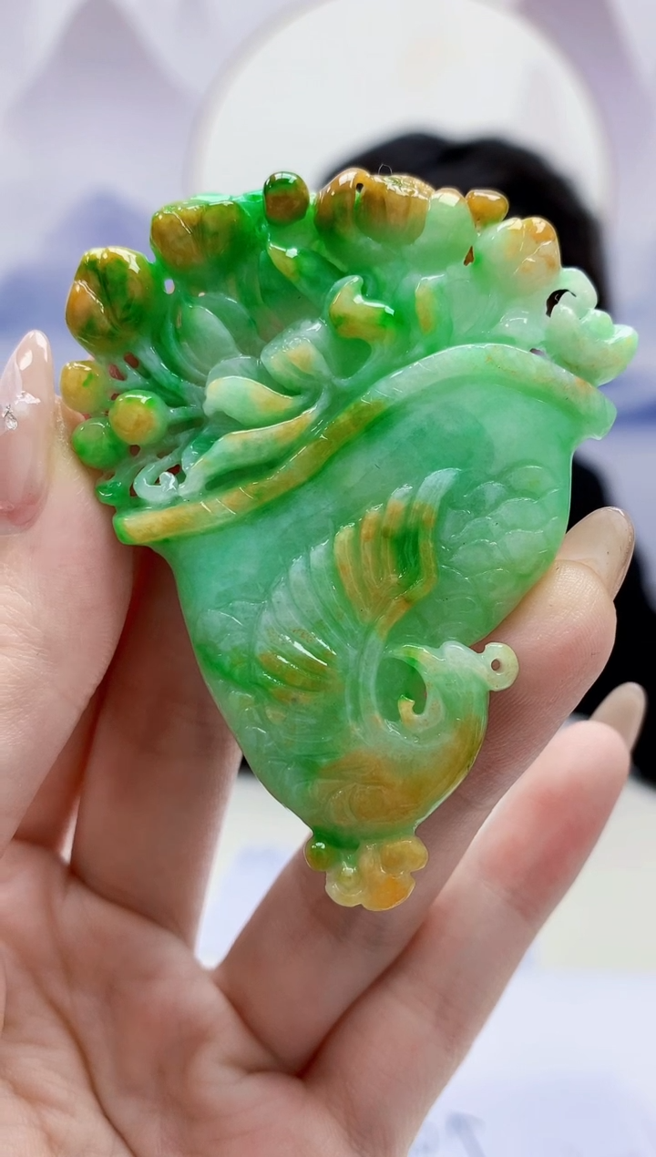 定制翡翠未镶嵌5145jw-毛货挂件42