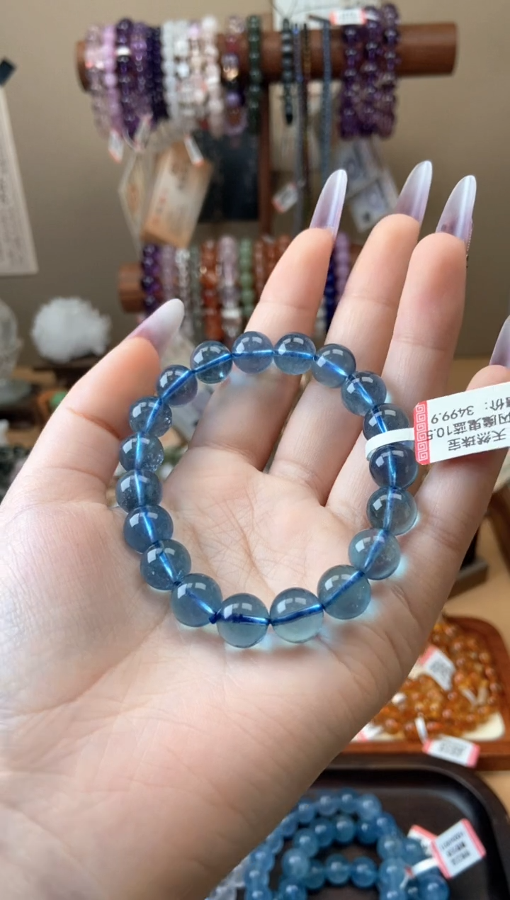 【闪购商品】海蓝宝石手链未镶嵌10.5mm海蓝宝
