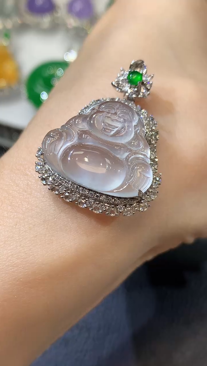 【闪购商品】翡翠吊坠(不含链)18K金镶嵌D23