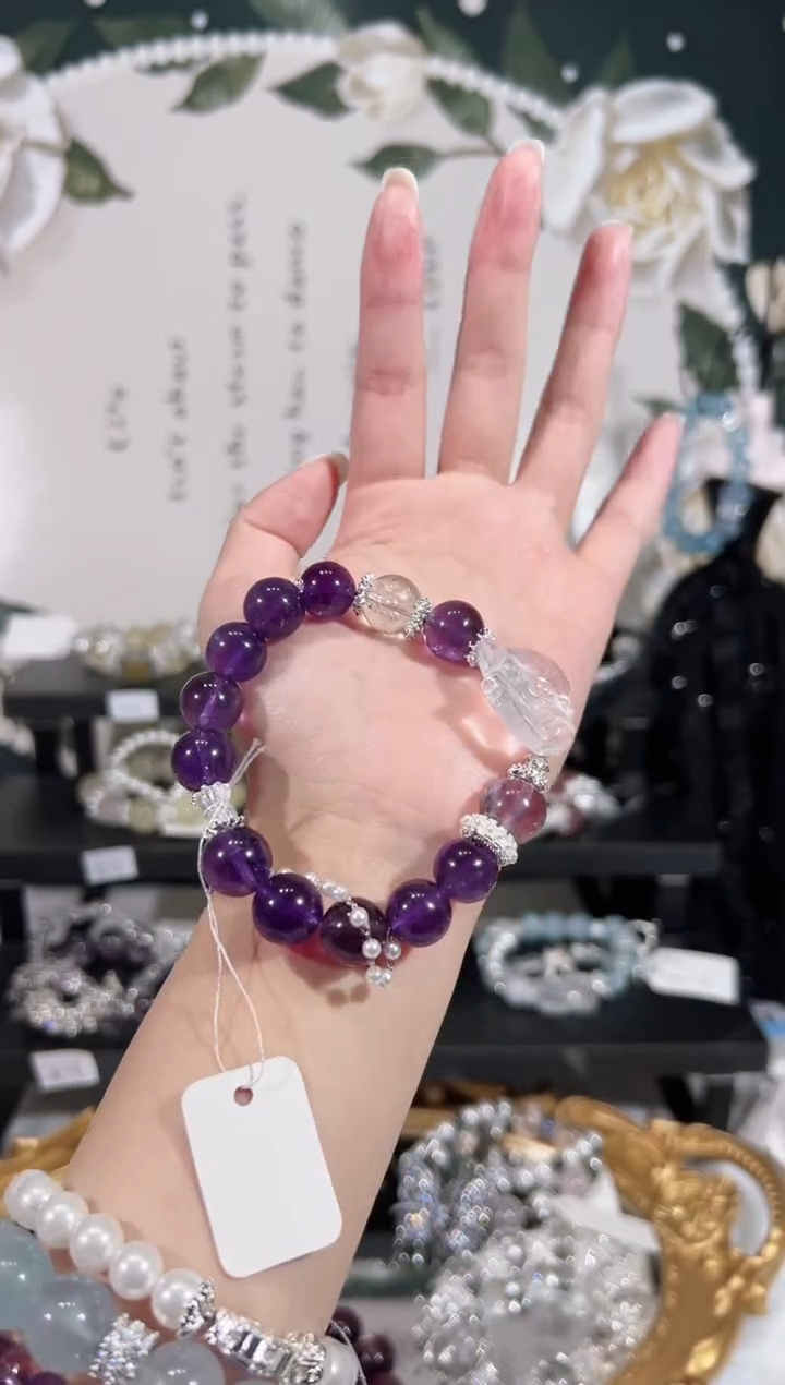 【闪购商品】水晶手链未镶嵌天然水晶默认微瑕 多样性发货发其一