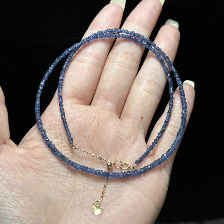 蓝宝石项链 18k 蓝宝石项链 18k 