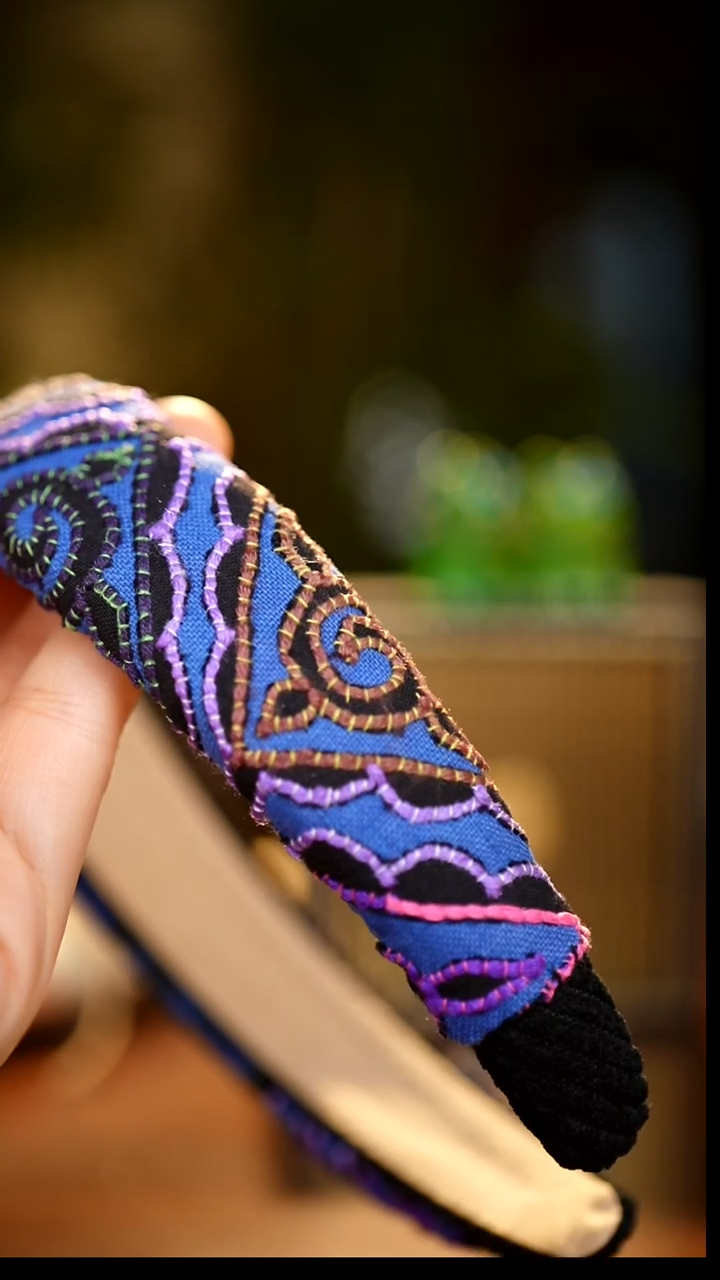 刺绣私人定制苗族手工发箍D14