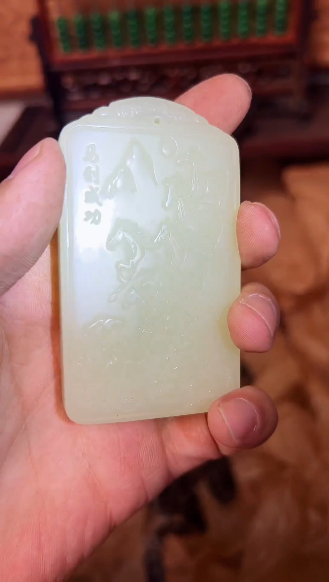 【闪购商品】和田玉挂件未镶嵌 好运来直播专属链接