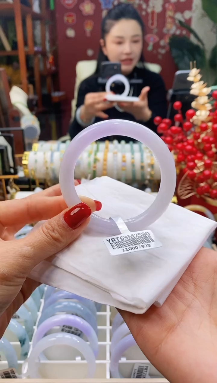 【闪购商品】翡翠手镯未镶嵌177冰紫54-56/8.9*8.9