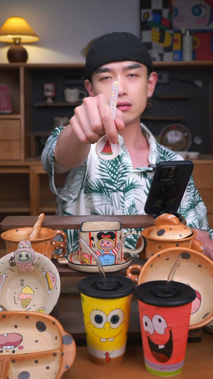 杯子景德镇可爱设计师款陶瓷（西瓜）