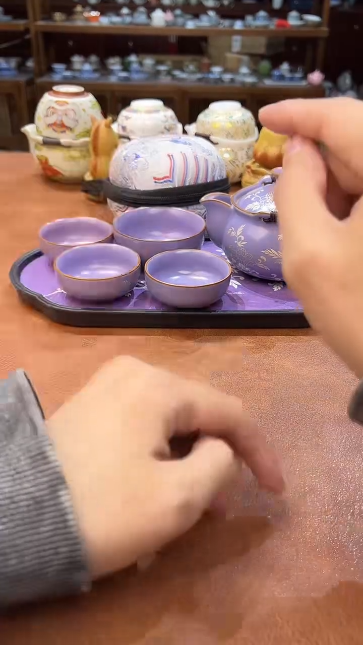 真的很便宜会开片的旅行茶具