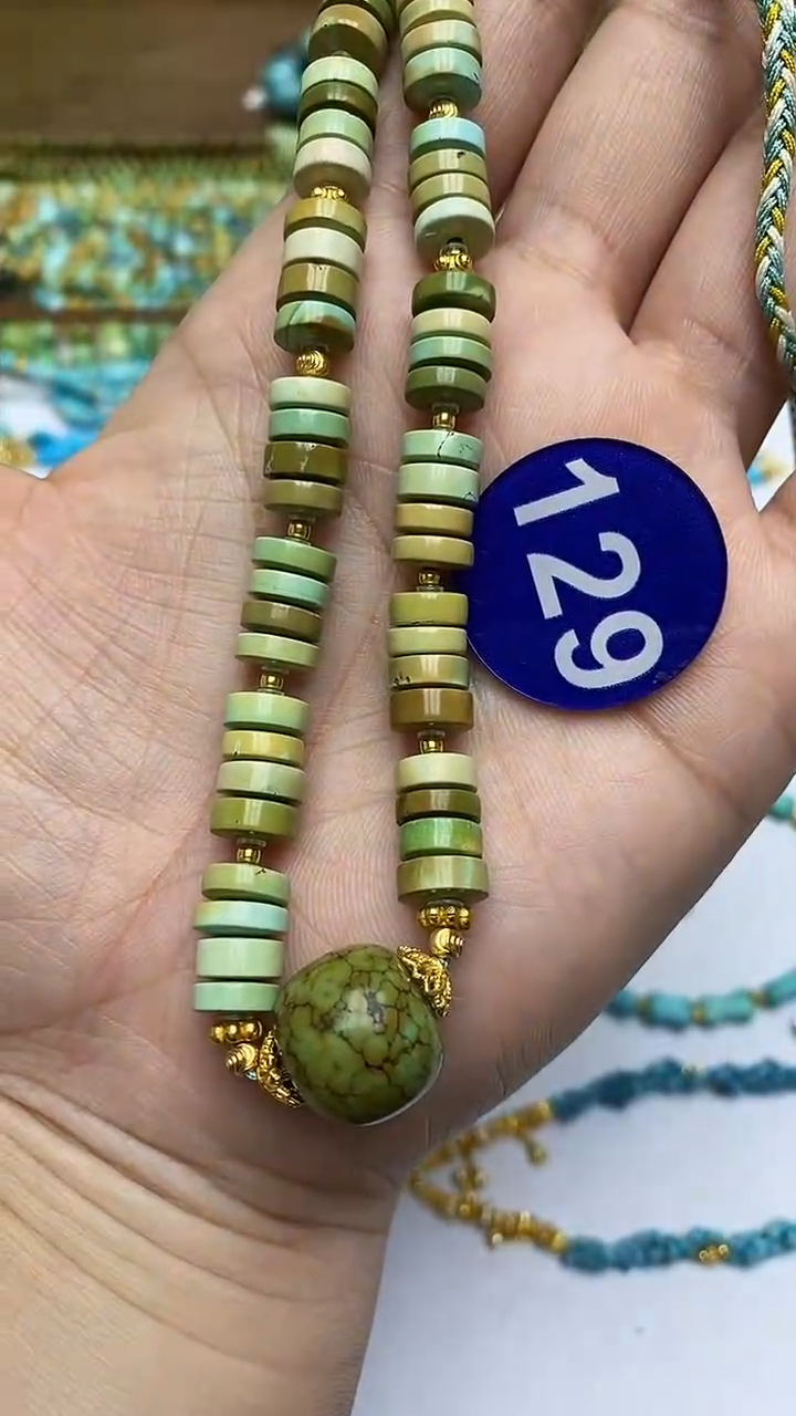 【闪购商品】绿松石项链银S925镶嵌129