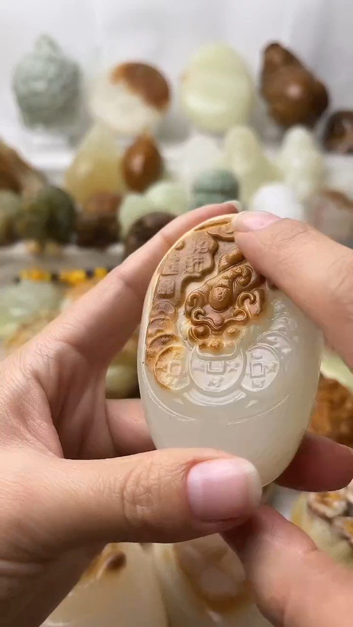 石材古青石棉纹正常不退换貔貅微瑕