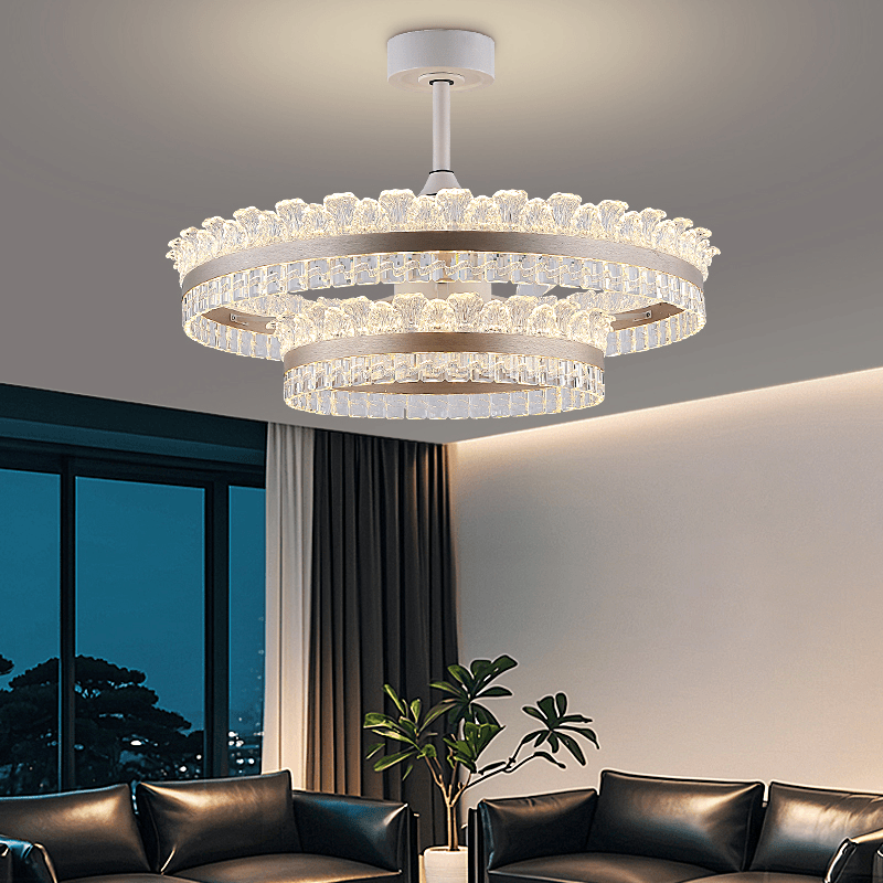 [鑫鑫灯饰】A类百财系列高轻奢个性客厅餐厅卧室风扇吊灯2025新款