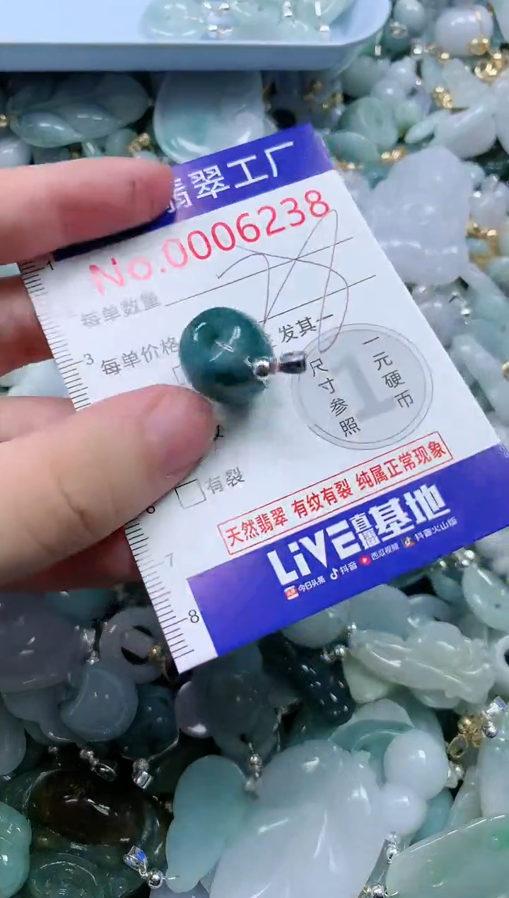 翡翠未镶嵌吊坠(不含链)6238