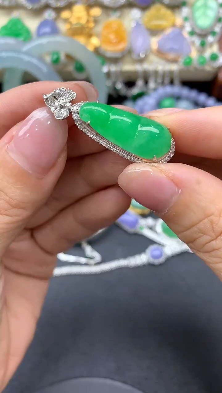 【闪购商品】翡翠颈饰18K金镶嵌451-中国好珍宝