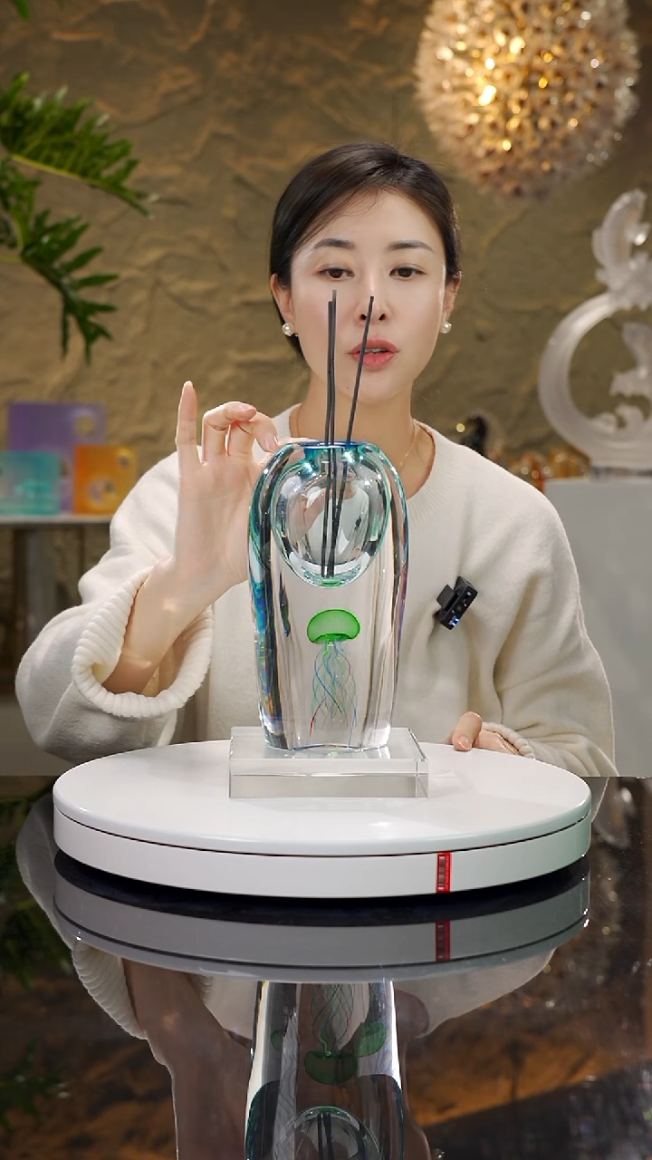 【闪购商品】瓷片福利水母花瓶香薰瓶摆件