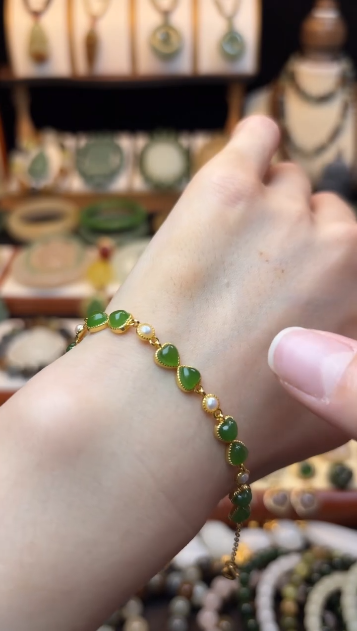 【闪购商品】和田玉手链银S925镶嵌福利