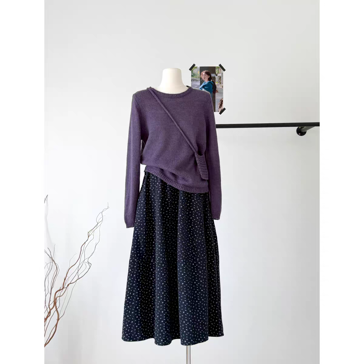 【0222  套装】半裙时尚套装秋冬气质针织中国风套装气质名媛