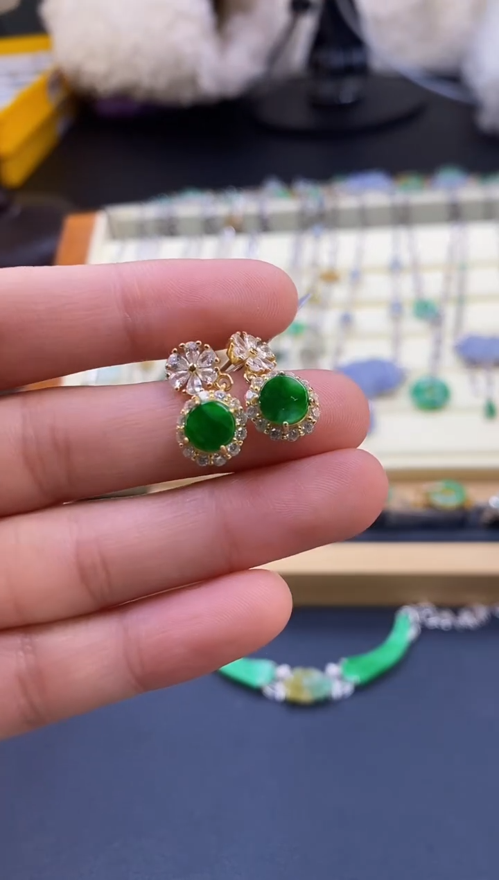 颈饰银S925镶嵌翡翠15622